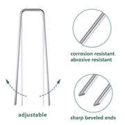 DURAFORCE 6" 11 Gauge 1000 Pack Landscape Staples Garden Stakes Galvanized Sod Staples