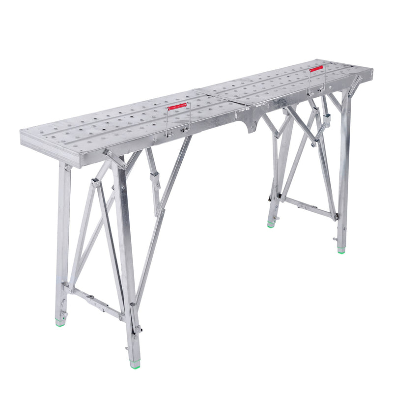 DURAFORCE Aluminum Alloy 1.6m Folding Ladder - Versatile Portable Scaffold Platform