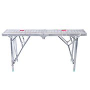 DURAFORCE Aluminum Alloy 1.6m Folding Ladder - Versatile Portable Scaffold Platform