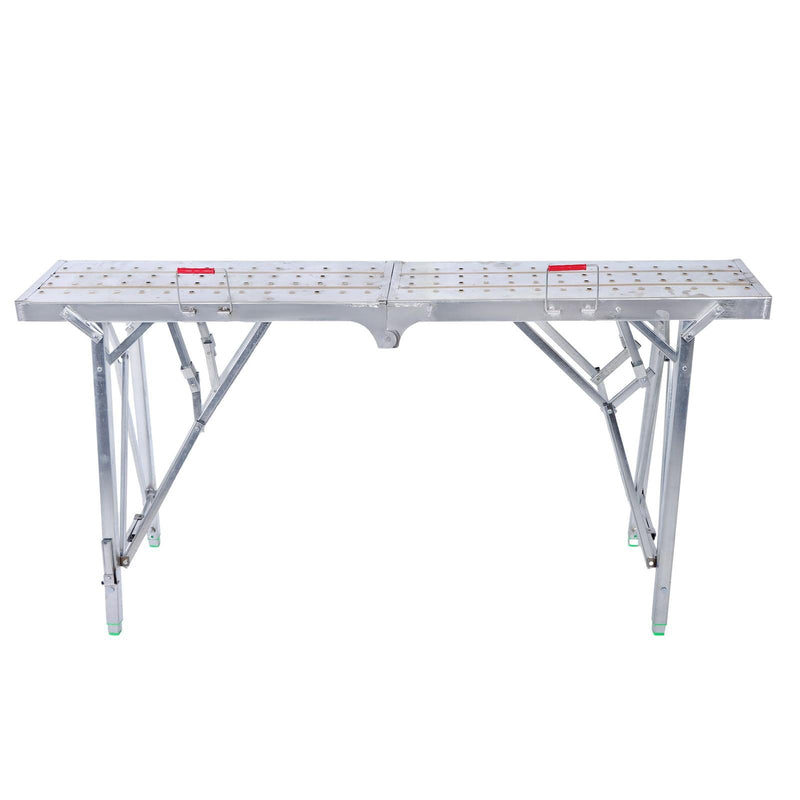 DURAFORCE Aluminum Alloy 1.6m Folding Ladder - Versatile Portable Scaffold Platform