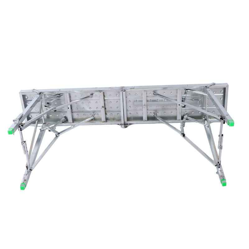 DURAFORCE Aluminum Alloy 1.6m Folding Ladder - Versatile Portable Scaffold Platform