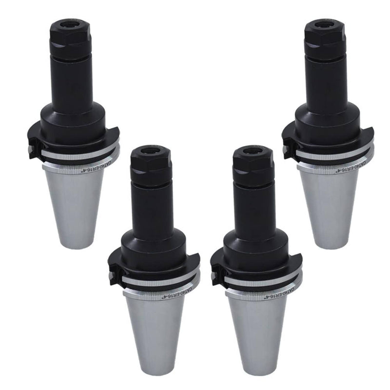 DURAFORCE CAT40-ER16 Collet Chucks W. 4" Long Gage Length 4 Chucks Tool Holder Set