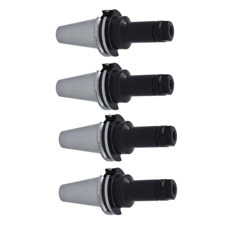 DURAFORCE CAT40-ER16 Collet Chucks W. 4" Long Gage Length 4 Chucks Tool Holder Set
