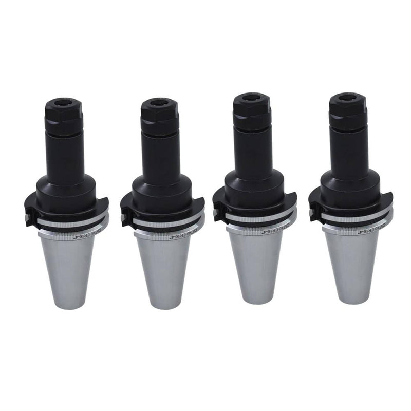 DURAFORCE CAT40-ER16 Collet Chucks W. 4" Long Gage Length 4 Chucks Tool Holder Set
