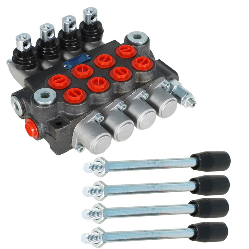 DURAFORCE 4 Spool BSPP 11 GPM Hydraulic Directional Control Valve Double Acting Cylinder