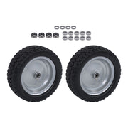 DURAFORCE 2-Pack 13X5.00-6 Tire & Wheel Flat Free 3.4' Axle Hole For Lawn Mower Solid Tire