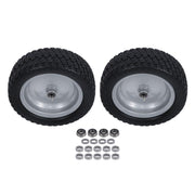 DURAFORCE 2-Pack 13X5.00-6 Tire & Wheel Flat Free 3.4' Axle Hole For Lawn Mower Solid Tire