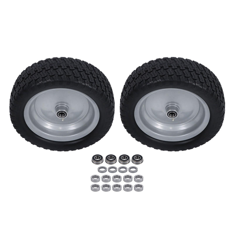 DURAFORCE 2-Pack 13X5.00-6 Tire & Wheel Flat Free 3.4' Axle Hole For Lawn Mower Solid Tire