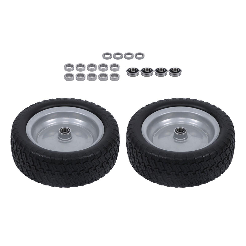 DURAFORCE 2-Pack 13X5.00-6 Tire & Wheel Flat Free 3.4' Axle Hole For Lawn Mower Solid Tire