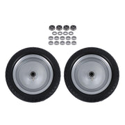 DURAFORCE 2-Pack 13X5.00-6 Tire & Wheel Flat Free 3.4' Axle Hole For Lawn Mower Solid Tire