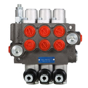 DURAFORCE Hydraulic Directional 3 Spool P40 Control Valve, Manual Operate, 13GPM BSPP