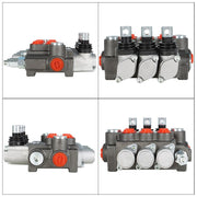 DURAFORCE Hydraulic Directional 3 Spool P40 Control Valve, Manual Operate, 13GPM BSPP