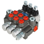 DURAFORCE Hydraulic Directional 3 Spool P40 Control Valve, Manual Operate, 13GPM BSPP