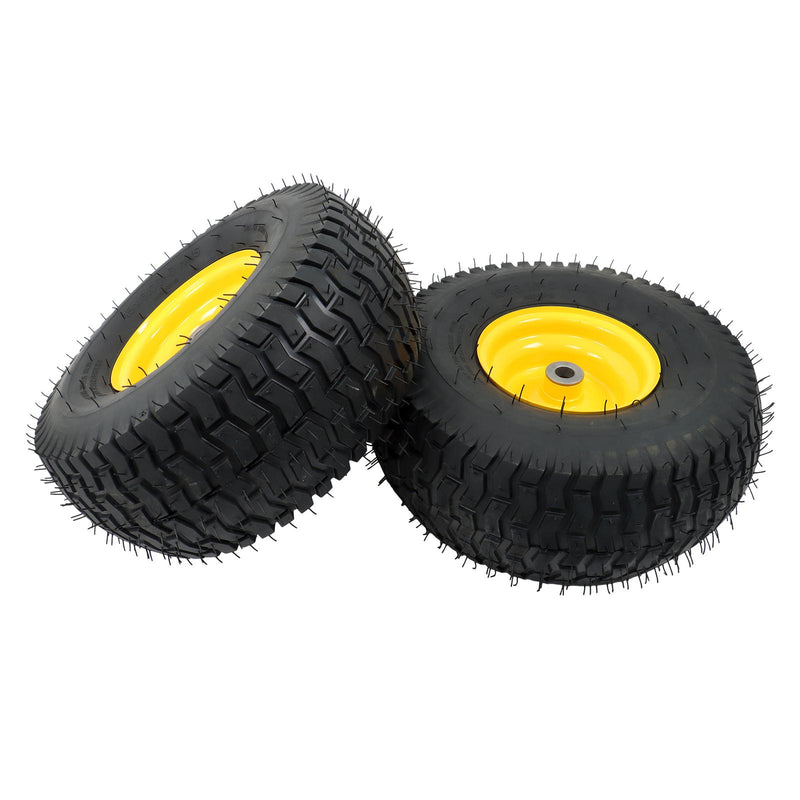 DURAFORCE 15x6.00-6" Turf Saver Tire & Wheel For Lawn Garden Mower Inflatable Wheel 2 Pack