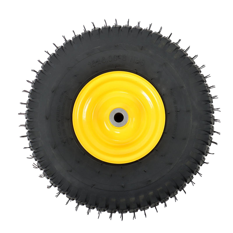 DURAFORCE 15x6.00-6" Turf Saver Tire & Wheel For Lawn Garden Mower Inflatable Wheel 2 Pack
