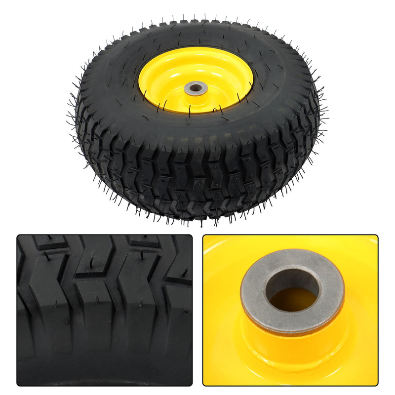 DURAFORCE 15x6.00-6" Turf Saver Tire & Wheel For Lawn Garden Mower Inflatable Wheel 2 Pack