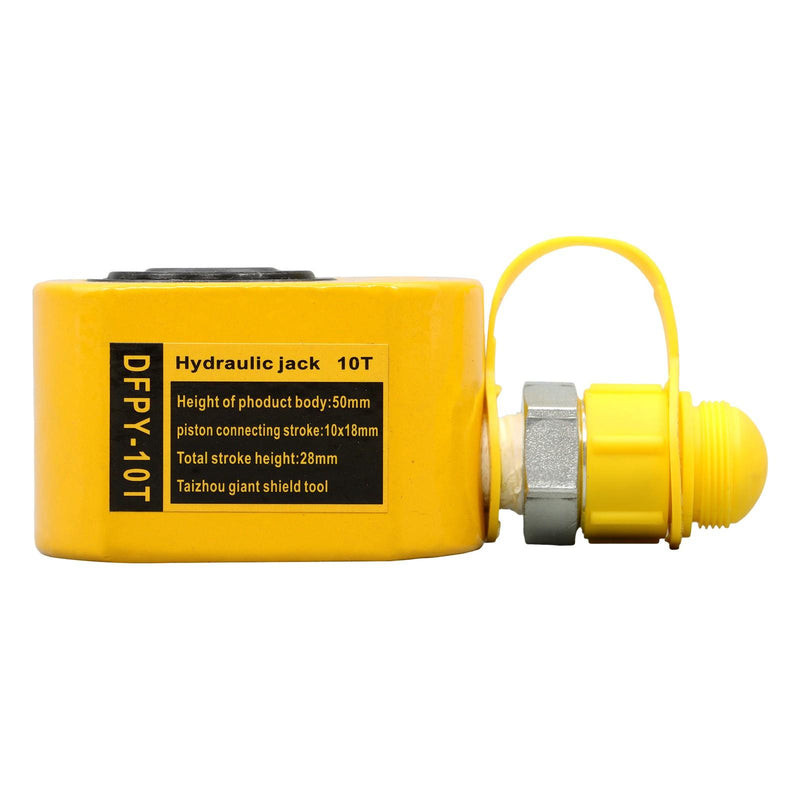 DURAFORCE Mini Portable Hydraulic Ram Jack 10Ton Hydraulic Cylinder 1" Stroke Lifting