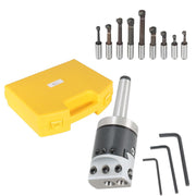 DURAFORCE 9 Pcs Shank Boring Bar Sets Boring Head 2"(7/8-20) With MT2 Shank 3/8-16 1/2"