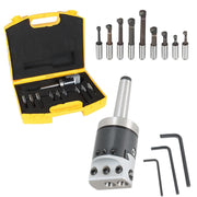 DURAFORCE 9 Pcs Shank Boring Bar Sets Boring Head 2"(7/8-20) With MT2 Shank 3/8-16 1/2"