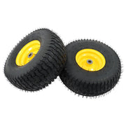 DURAFORCE 15x6.00-6" Turf Saver Tire & Wheel 2 Pcs For Lawn Garden Mower Inflatable Wheel