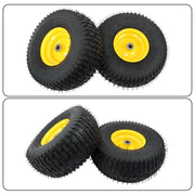 DURAFORCE 15x6.00-6" Turf Saver Tire & Wheel 2 Pcs For Lawn Garden Mower Inflatable Wheel