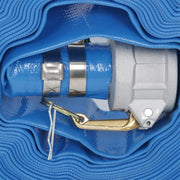 DURAFORCE 1-1/2" x 100 FT PVC Irrigation Discharge Hose W/Aluminum Connectors For Pools