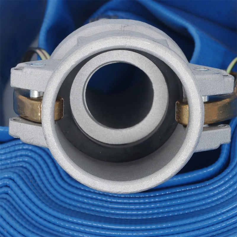 DURAFORCE 1-1/2" x 100 FT PVC Irrigation Discharge Hose W/Aluminum Connectors For Pools