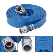 DURAFORCE 1-1/2" x 100 FT PVC Irrigation Discharge Hose W/Aluminum Connectors For Pools