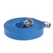 DURAFORCE PVC Irrigation Discharge Hose W/Aluminum Connectors For Pools 1-1/2" x 100 FT