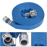 DURAFORCE PVC Irrigation Discharge Hose W/Aluminum Connectors For Pools 1-1/2" x 100 FT