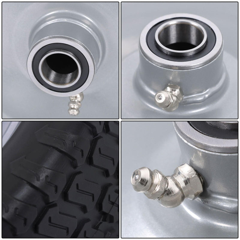 DURAFORCE 2-Pcs 13X5.00-6 Tire & Wheel Flat Free 3.4' Axle Hole For Lawn Mower Solid Tires