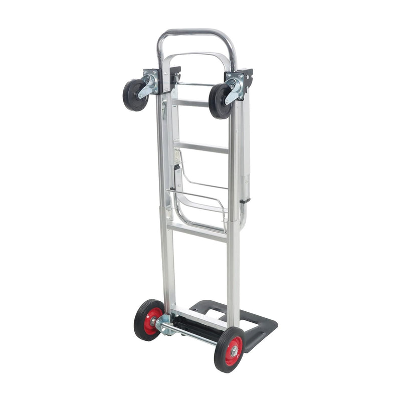 DURAFORCE 2 In 1 400Lbs Hand Truck Folding Dolly Cart Portable Trolley Heavy Duty Aluminum