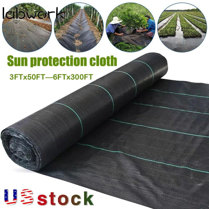 DURAFORCE Woven Ground Weed Cover 3.2 Ounce Landscape Weed Barrier Fabric 6FT × 300FT