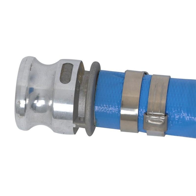 DURAFORCE 1.5" x 100' Blue PVC Backwash and Discharge Hose For Swimming Pools W/ Fittings