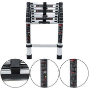 DURAFORCE 8.5ft 2.6M Aluminum Telescopic Ladder Heavy Duty Folding Extension Step Ladder