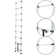 DURAFORCE 8.5ft 2.6M Aluminum Telescopic Ladder Heavy Duty Folding Extension Step Ladder