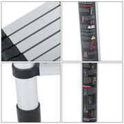 DURAFORCE 8.5ft 2.6M Aluminum Telescopic Ladder Heavy Duty Folding Extension Step Ladder