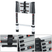 DURAFORCE 8.5ft 2.6M Aluminum Telescopic Ladder Heavy Duty Folding Extension Step Ladder
