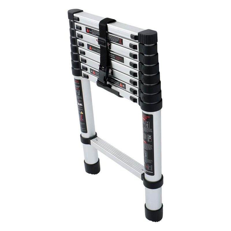 DURAFORCE 8.5ft 2.6M Aluminum Telescopic Ladder Heavy Duty Folding Extension Step Ladder