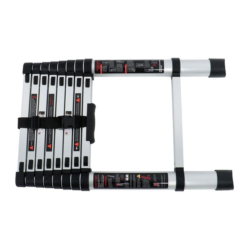 DURAFORCE 8.5ft 2.6M Aluminum Telescopic Ladder Heavy Duty Folding Extension Step Ladder
