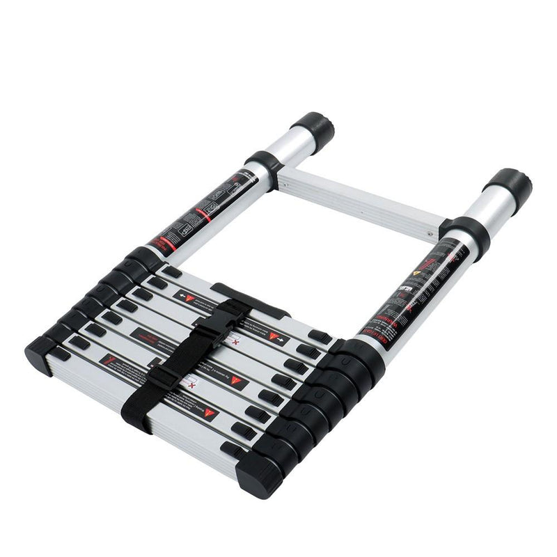 DURAFORCE 8.5ft 2.6M Aluminum Telescopic Ladder Heavy Duty Folding Extension Step Ladder