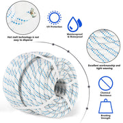 DURAFORCE Double Braid Polyester Arborist Bull Nylon Rope 3/4" × 150' Pulling Rigging Line