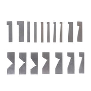 DURAFORCE 17 pcs Hardened Steel Precision Angle Block 1/4 to 45 Degree Set Accuracy .0003"