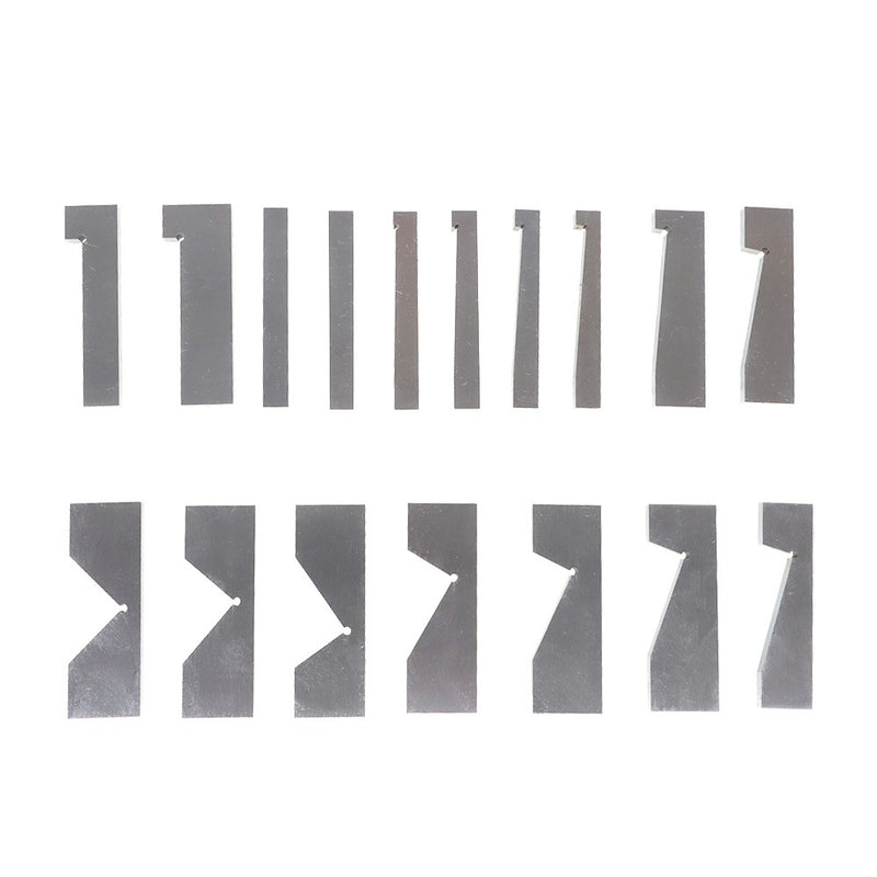 DURAFORCE 17 pcs Hardened Steel Precision Angle Block 1/4 to 45 Degree Set Accuracy .0003"
