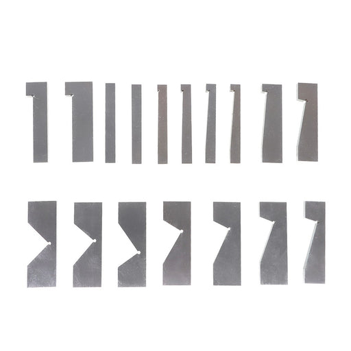 DURAFORCE 17 pcs Hardened Steel Precision Angle Block 1/4 to 45 Degree Set Accuracy .0003"