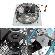 DURAFORCE Aluminum High Speed 14 Inch Shutter Exhaust Fan Wall Mounted Greenhouse Garage