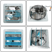 DURAFORCE Aluminum High Speed 14 Inch Shutter Exhaust Fan Wall Mounted Greenhouse Garage