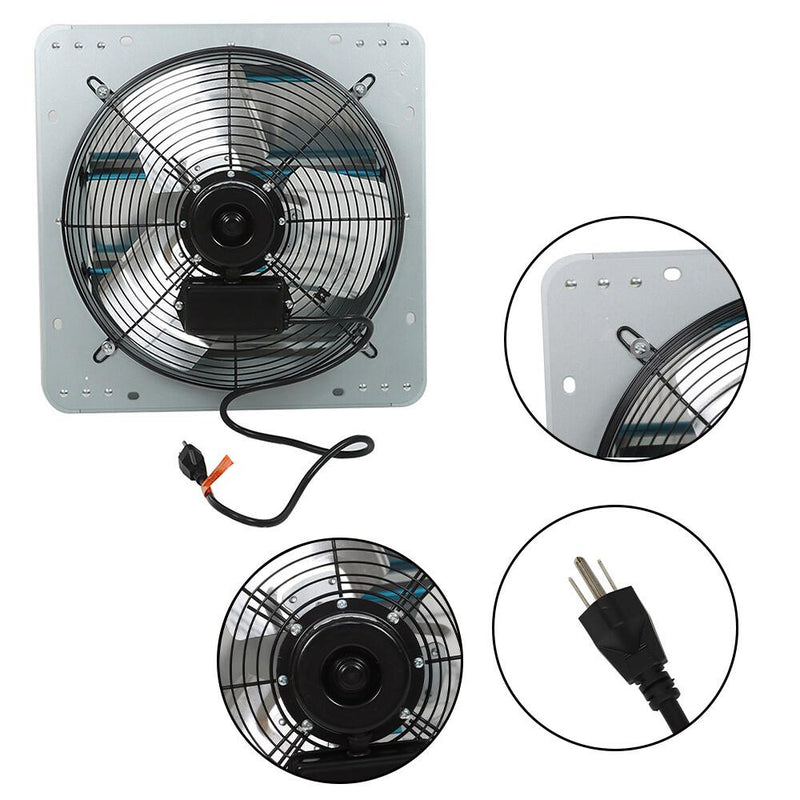 DURAFORCE Aluminum High Speed 14 Inch Shutter Exhaust Fan Wall Mounted Greenhouse Garage