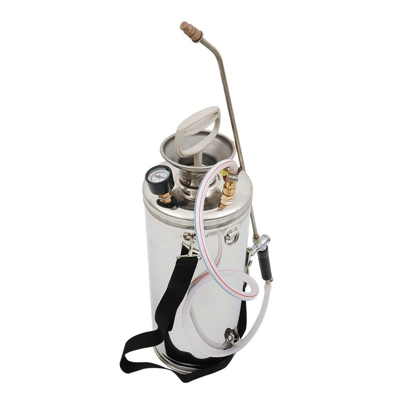 DURAFORCE 2 Gallon Pump Sprayer For Lawn Garden W/ Reinforced Hose Stainless Steel Sprayer