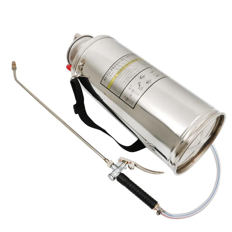 DURAFORCE 2 Gallon Pump Sprayer For Lawn Garden W/ Reinforced Hose Stainless Steel Sprayer